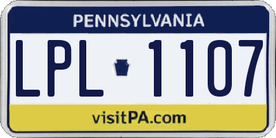 PA license plate LPL1107