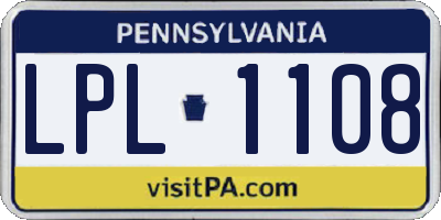 PA license plate LPL1108