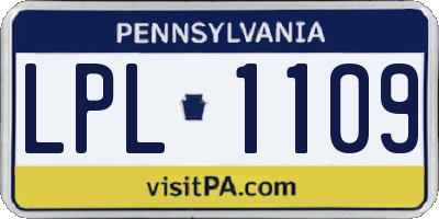 PA license plate LPL1109
