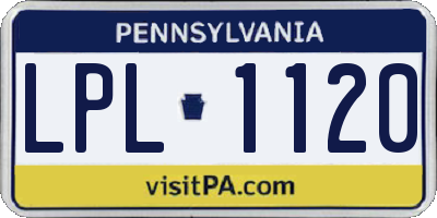 PA license plate LPL1120