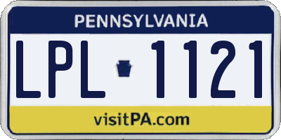 PA license plate LPL1121
