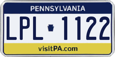 PA license plate LPL1122