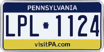 PA license plate LPL1124