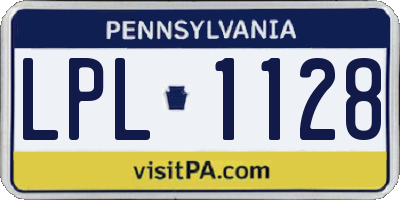 PA license plate LPL1128