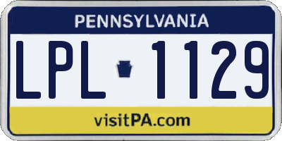 PA license plate LPL1129