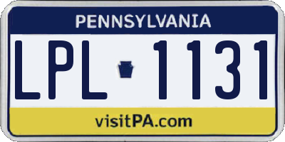 PA license plate LPL1131