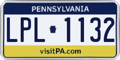 PA license plate LPL1132