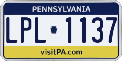 PA license plate LPL1137