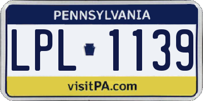 PA license plate LPL1139