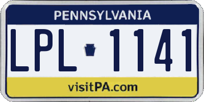 PA license plate LPL1141