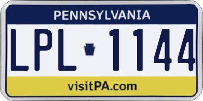 PA license plate LPL1144