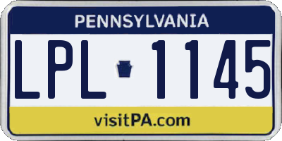 PA license plate LPL1145