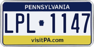 PA license plate LPL1147