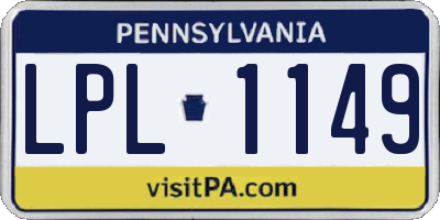 PA license plate LPL1149