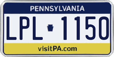 PA license plate LPL1150