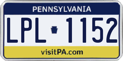 PA license plate LPL1152