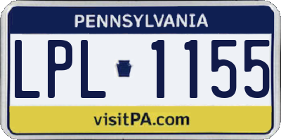PA license plate LPL1155