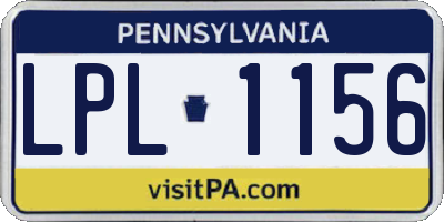 PA license plate LPL1156