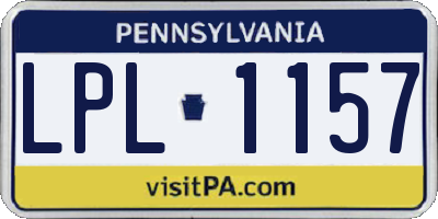 PA license plate LPL1157