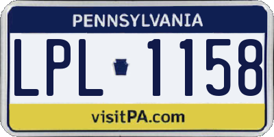 PA license plate LPL1158