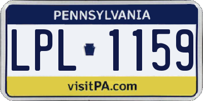 PA license plate LPL1159