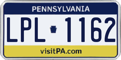 PA license plate LPL1162