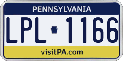 PA license plate LPL1166