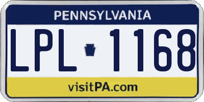 PA license plate LPL1168