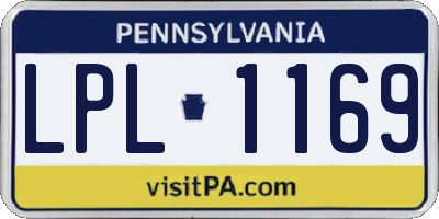 PA license plate LPL1169