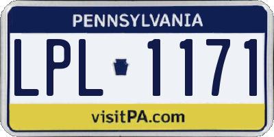 PA license plate LPL1171