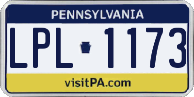 PA license plate LPL1173