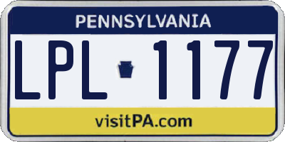 PA license plate LPL1177