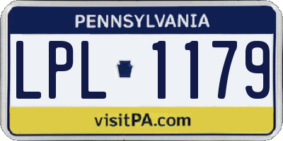 PA license plate LPL1179