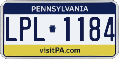 PA license plate LPL1184