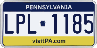 PA license plate LPL1185