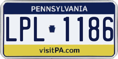 PA license plate LPL1186