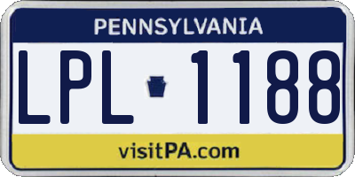 PA license plate LPL1188