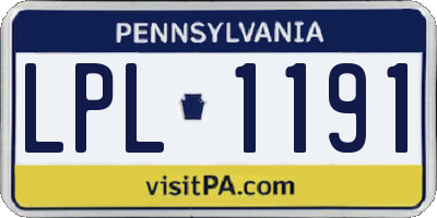 PA license plate LPL1191