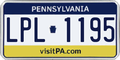 PA license plate LPL1195