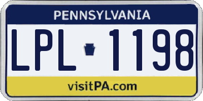 PA license plate LPL1198