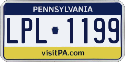 PA license plate LPL1199