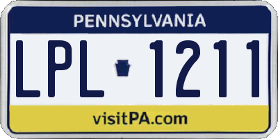 PA license plate LPL1211