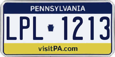 PA license plate LPL1213