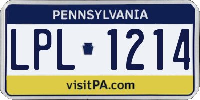 PA license plate LPL1214