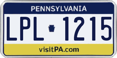 PA license plate LPL1215
