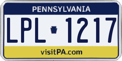 PA license plate LPL1217