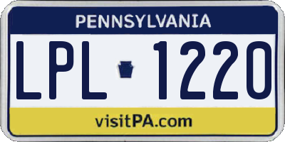 PA license plate LPL1220