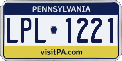 PA license plate LPL1221