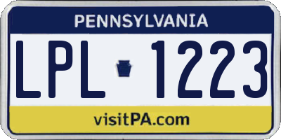 PA license plate LPL1223