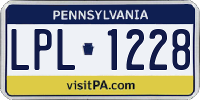 PA license plate LPL1228